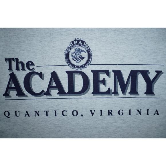 Vintage FBI National Academy Ringer T-Shirt – Quantico VA – Made in USA – Size L - Picture 3 of 4